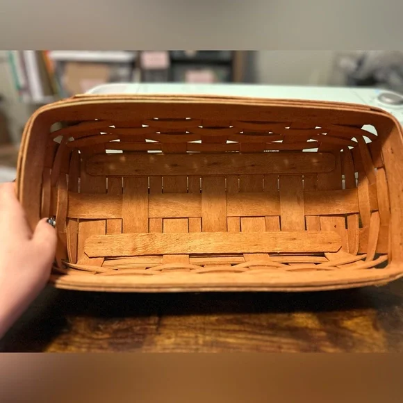 Longaberger Warm Brown Woven Basket - Picture 3 of 9